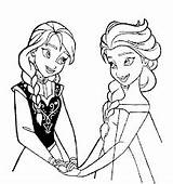 Pages Elsa Anna Coloring sketch template