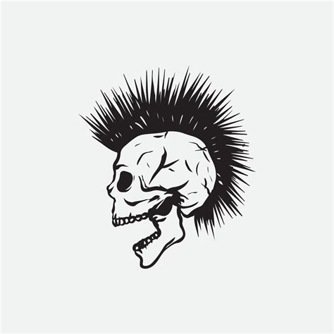 punk skull vector art icons  graphics