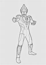 Ultraman Mewarnai Orb Sketsa sketch template