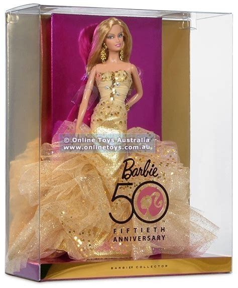 barbie 50th anniversary doll african american gold dress mattel 2008