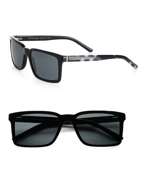 lyst burberry metal aviator sunglasses in black for men
