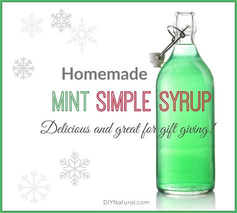 mint simple syrup recipe delicious    great gift