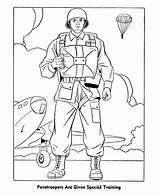 Coloring Army Pages Print Paratrooper Forces Armed Popular sketch template