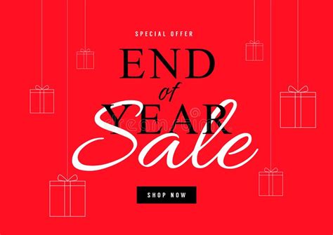 year  sale banner template stock vector illustration  clearance offer