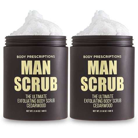 body prescriptions body scrub for men 2 pack ultimate exfoliating scrub