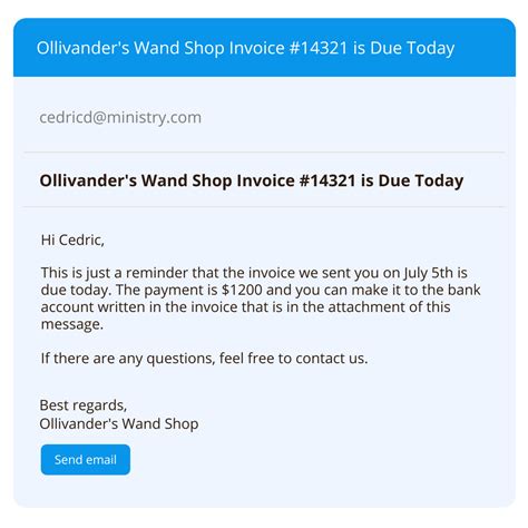 Overdue Invoice Email Template