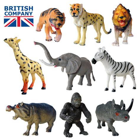 plastic wild zoo animals toy figures set   bagged buy direct save
