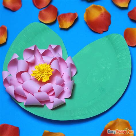 water lily paper plate craft  thi hsg