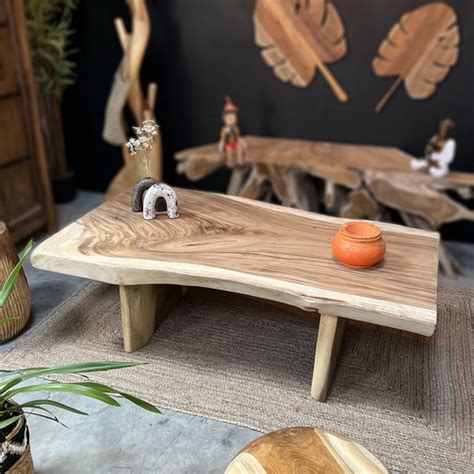 meuble salon table basse en bois de suar sur containers du monde