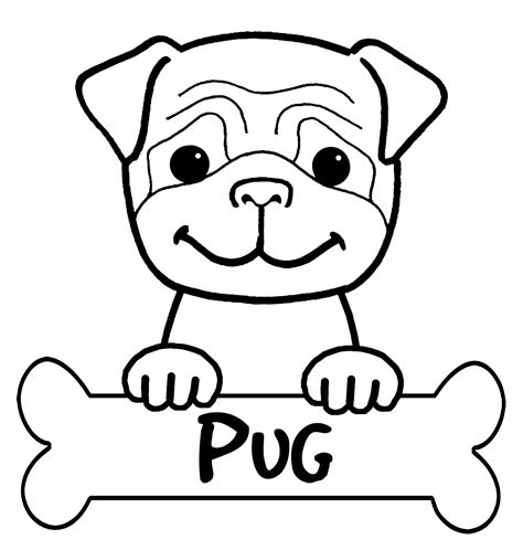 cute  pug coloring pages puppy coloring pages dog coloring page