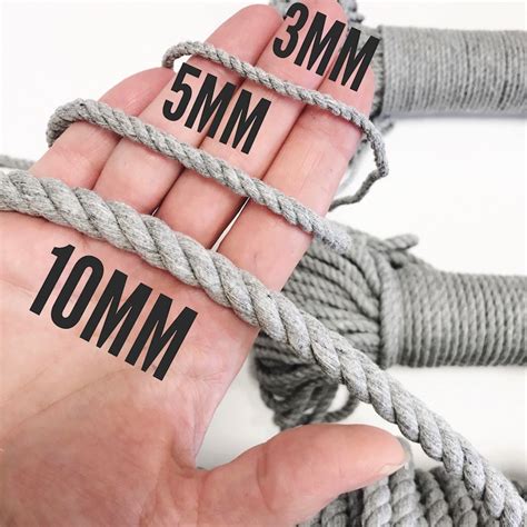 macrame mm rope cream cotton cord   braid  metres etsy