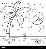 Coloring Tropical sketch template