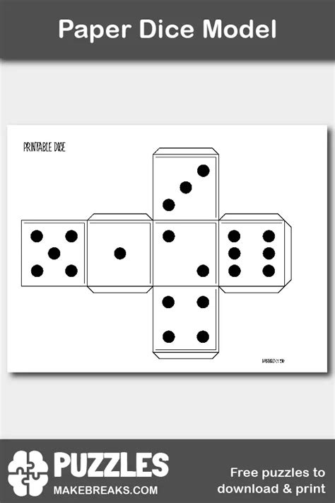 printable dice model  breaks