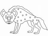 Hiena Colorear Hienas Hyena sketch template