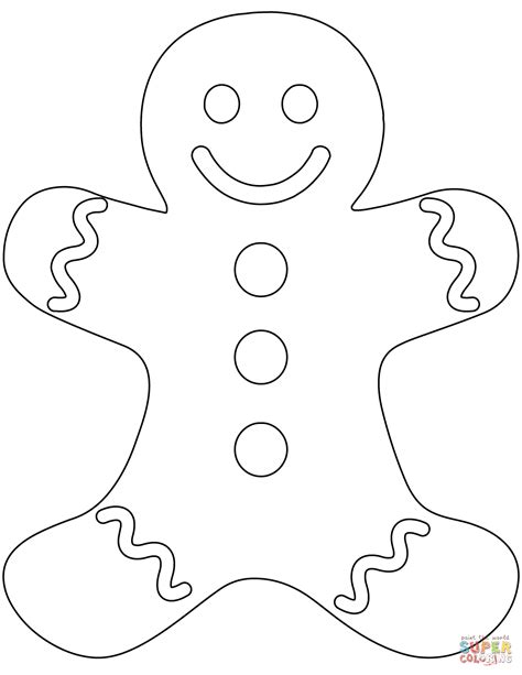 plain gingerbread man coloring page  printable coloring pages