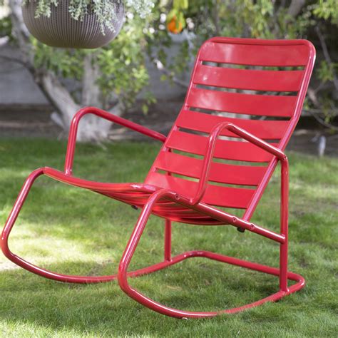 outdoor patio metal rocking chairs