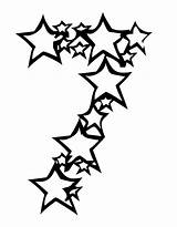 Number Coloring Seven Printable Stars Star Getcolorings Getdrawings Drawing Printablee Choisir Tableau Un sketch template