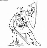 Crusader Coloring Knight Pages Drawing Knights Warriors Rider Popular Colorator Getdrawings Children sketch template