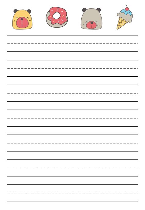 primary lined paper template   printable templates
