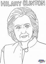 Coloring Clinton Hillary Pages Hilary Getdrawings Getcolorings Color sketch template