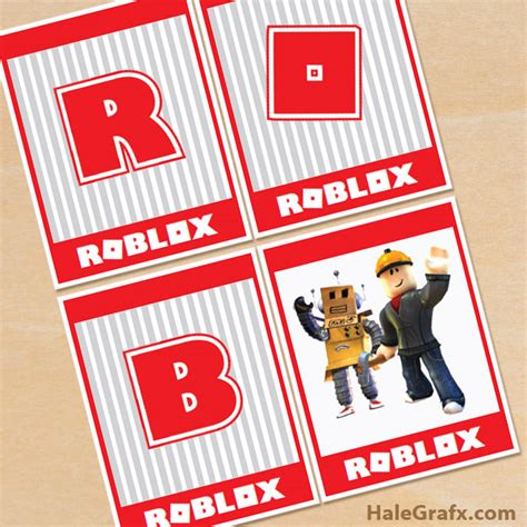 printable roblox alphabet banner pack
