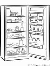 Frigorificos Fridge Refrigerator sketch template