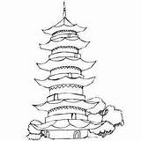 Pagoda Chinese Drawing Coloring Pages Japanese Drawings Colouring Big Sheet Sheets Japan Clipart Choose Board Printables Getdrawings Colori sketch template
