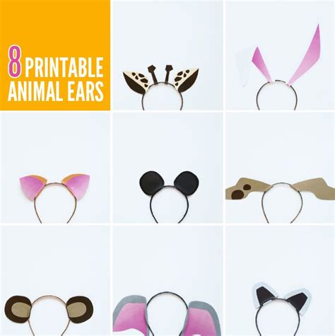 printable dog ear headband template printable  templates