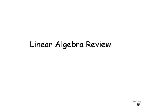linear algebra review     linear