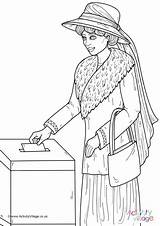 Voting Activityvillage Suffrage sketch template