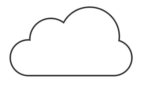 outline cloud clipart   transparent png