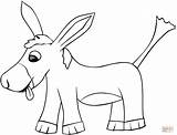 Colorare Donkey Asini Asino Disegno Asinello Cartoni Bue Animati sketch template