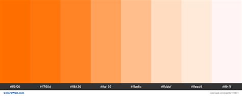 orange shades colors palette colorswall
