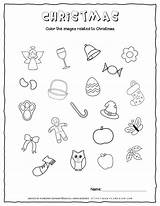 Objects Color Christmas Worksheet Related Planerium Worksheets sketch template