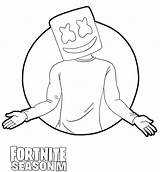 Fortnite Marshmello Coloring Pages Printable Awesome sketch template