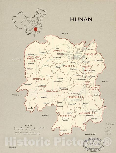 historic  map china administrative divisions hunan