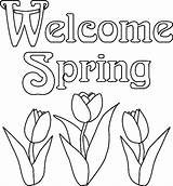 Spring Welcome Coloring Pages Time Themed Color Getcolorings Getdrawings Springtime Printable Print Colorings sketch template