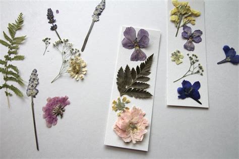 pressed flower bookmarks aberle home