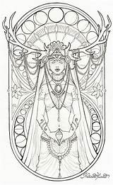 Wiccan Pagan Yoni Wicca Nata Artblog Lineart Hamlet Uterus Natasailincic Obscura Adultos Norse Bos Mandalas Pagine Celta Pintar Kali Adulte sketch template