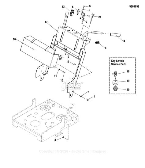 ferris  hd series   mower deck hd parts diagram  handle bar