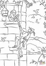 Coloring Tower Prince Rapunzel Pages Climbs Drawing Printable Rapunzels sketch template