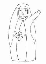 Nun Coloring 277px 29kb sketch template