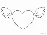 Draw Heart Wings Cute Coloring Pages Trace Easy Drawings Cool Hearts Drawing Printable Wikihow Coloring4free Kids Clipart Flower Step Flowers sketch template