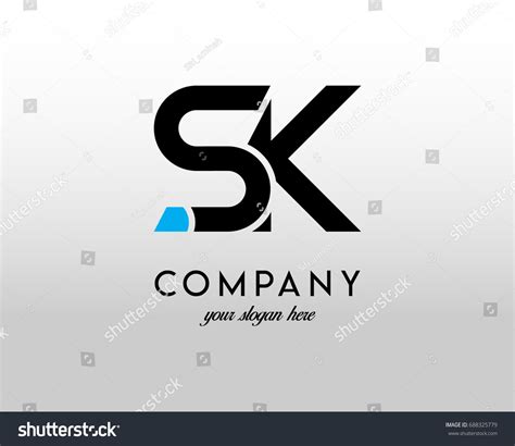 sk logo letter design vector  blue  black colors royal enfield
