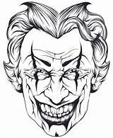 Joker Jocker Grotesque Clown Vectorielles sketch template