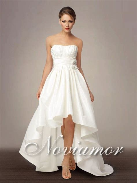 wtoo wedding dresses spring  ivory silky taffeta strapless high  mini ball gown