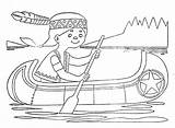 Canoe Coloring Pages Printable Boat Small Getcolorings Color Getdrawings Comments sketch template