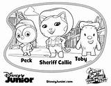 Sheriff Coloring Pages Callie Wild West Disney Howdy Toby Kids Partner Jr Junior Color Peck Dvd Doc Mcstuffins Printable Printables sketch template