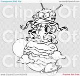 Clip Alien Planet Outline Boy Illustration Cartoon Rf Royalty Toonaday sketch template