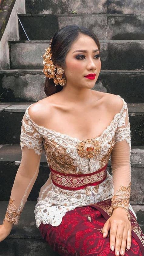 Kebaya Bali Kebaya Dress Dress Brokat Traditional Fashion